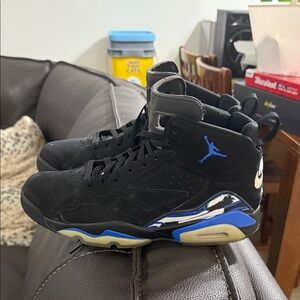 Jordan Black and Blue Men's Shoes